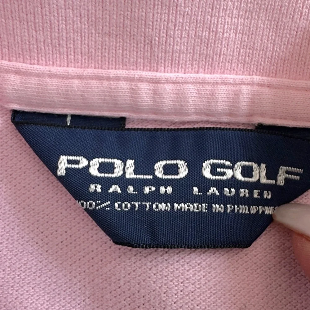 Polo Golf Ralph Lauren Polo Shirt Mens Medium Pink Mauna Lani Cotton Pique MW22‎